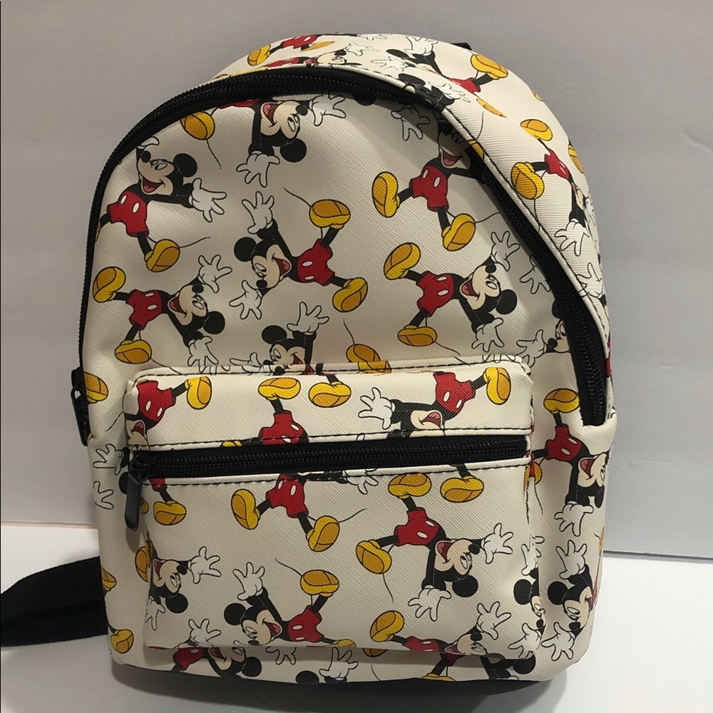 Disney Mickey Mouse off white Mickey Mouse printed backpack new‎